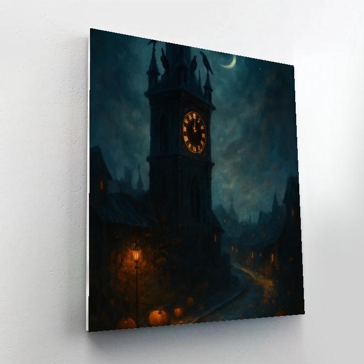 Clocktower Raven Watch paint by numbers