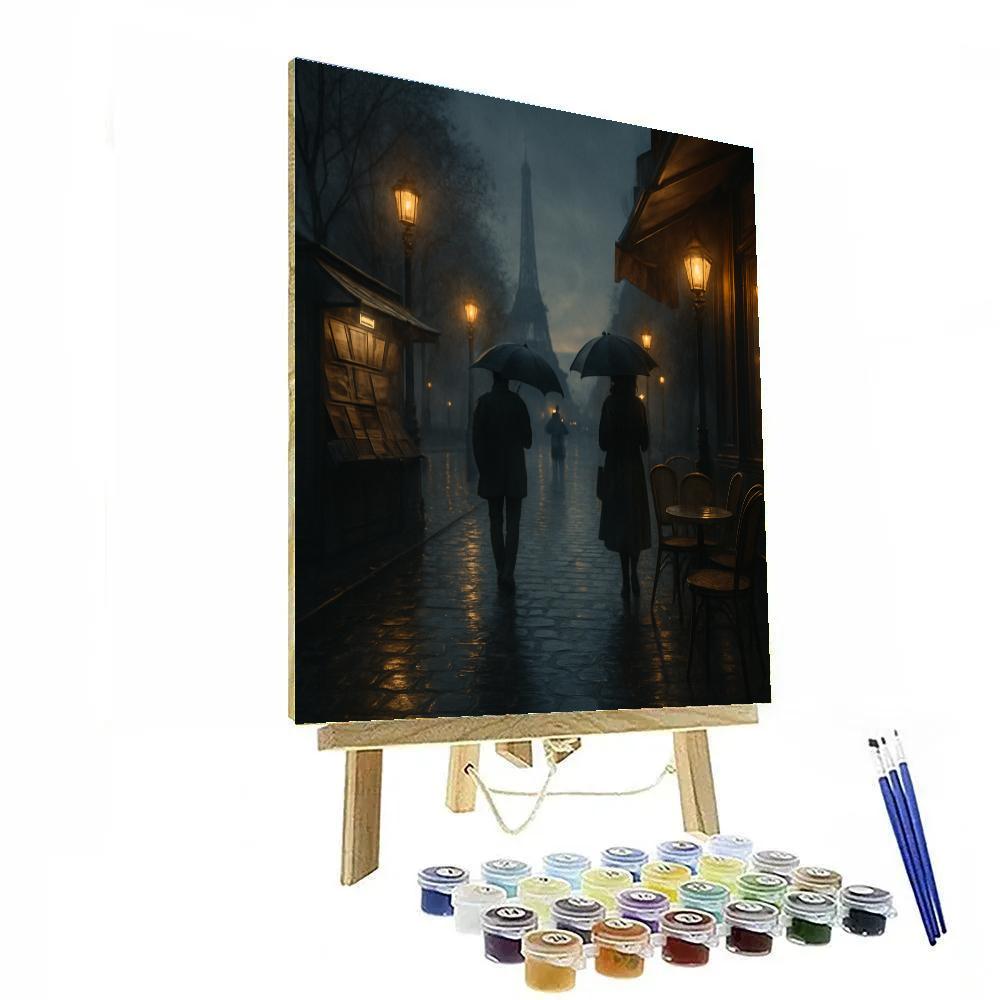 Paris Rain And Reflections Paint by numbers kits