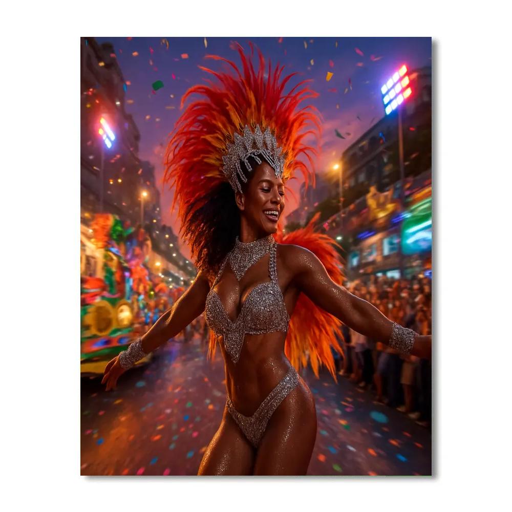 Lively Rio Carnival Parade In Brazil Painting by numbers kit