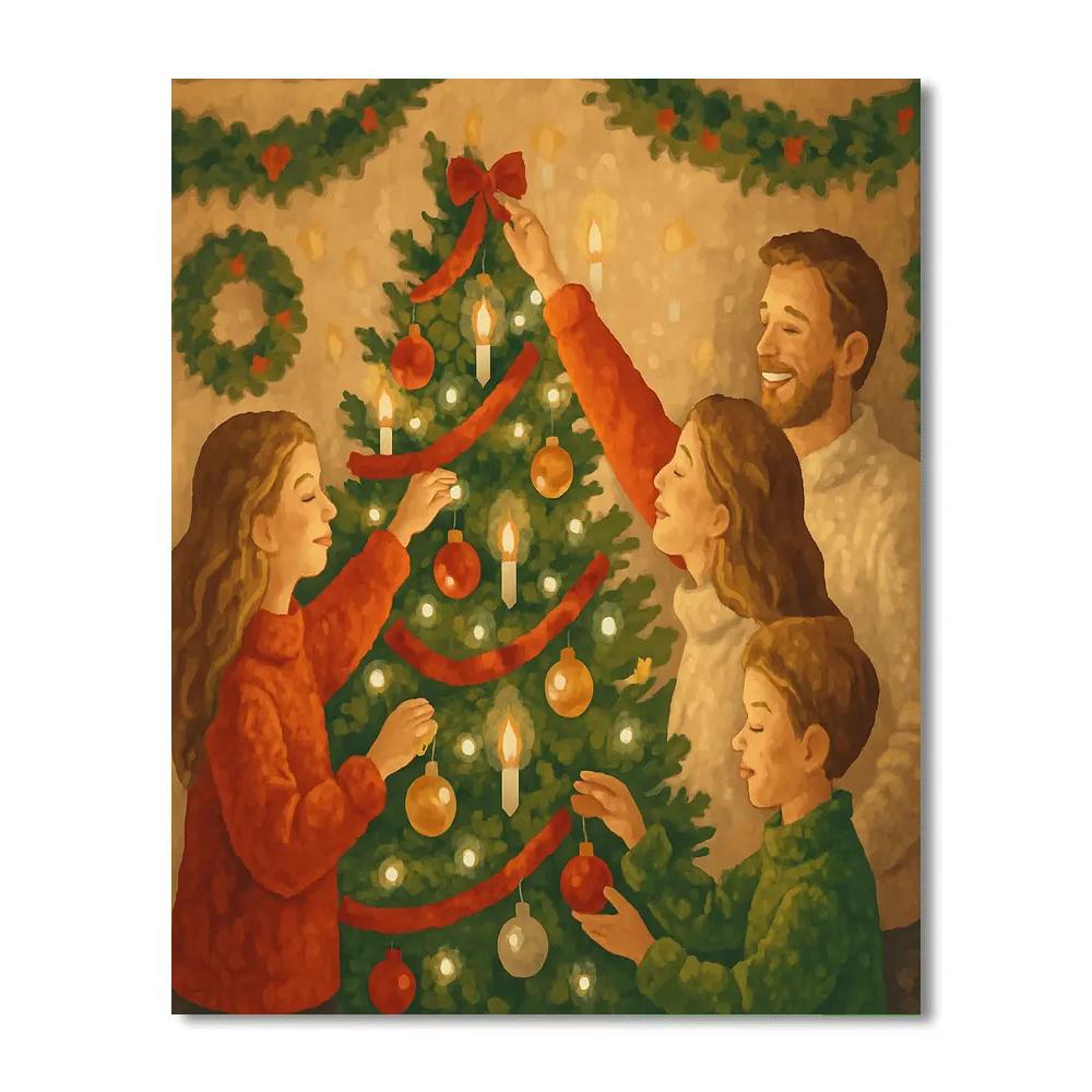 Evergreen Glow Celebration paint by number