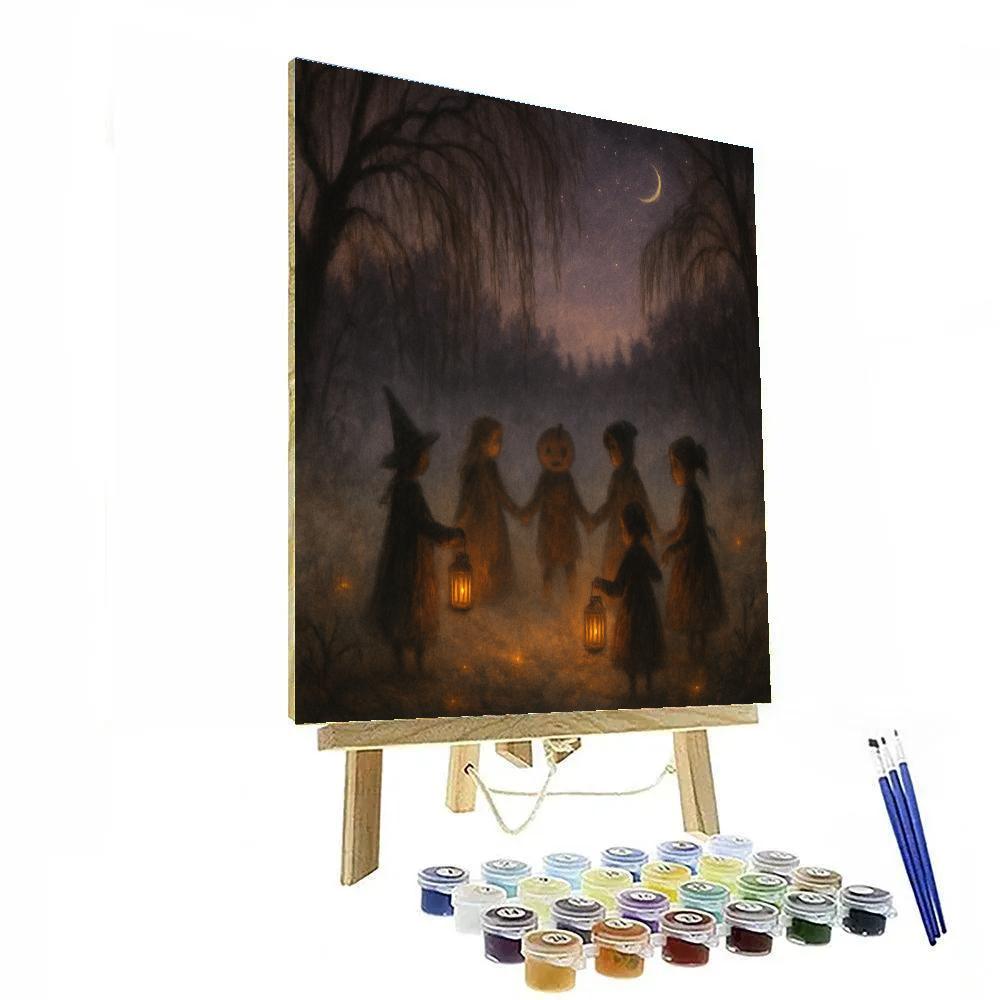 Foggy Hollow Lantern Circle Painting by numbers kit