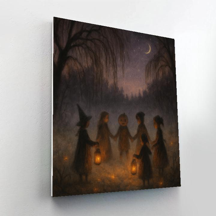 Foggy Hollow Lantern Circle Painting by numbers kit