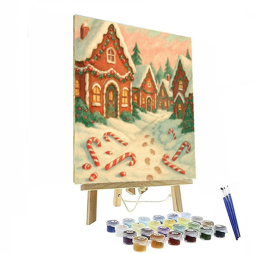 Gingerbread Cottage Lane Paint by numbers kits