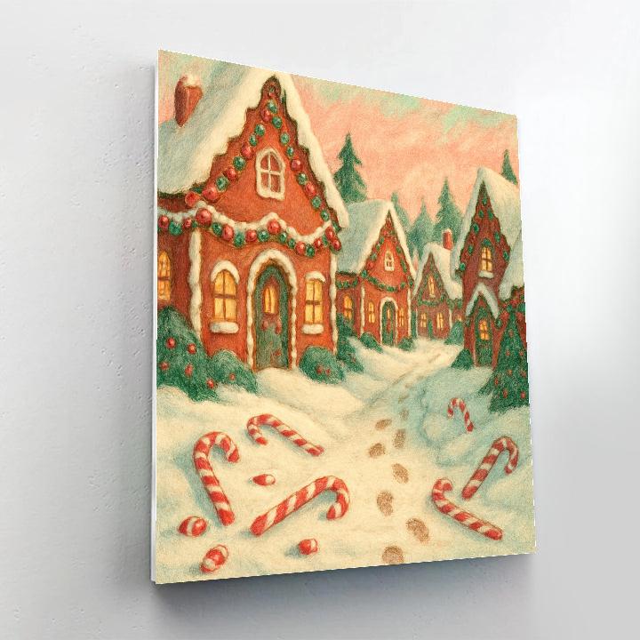 Gingerbread Cottage Lane Paint by numbers kits