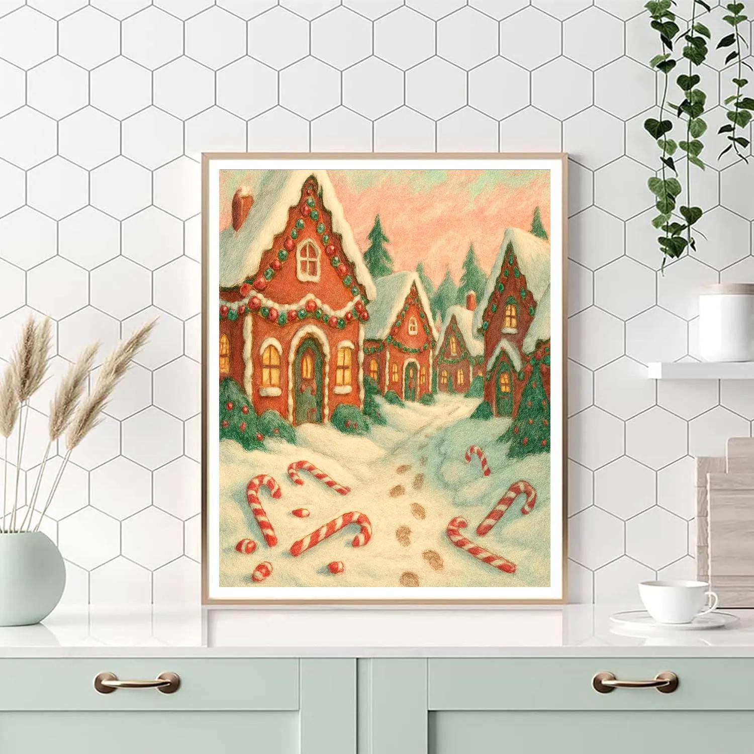 Gingerbread Cottage Lane Paint by numbers kits