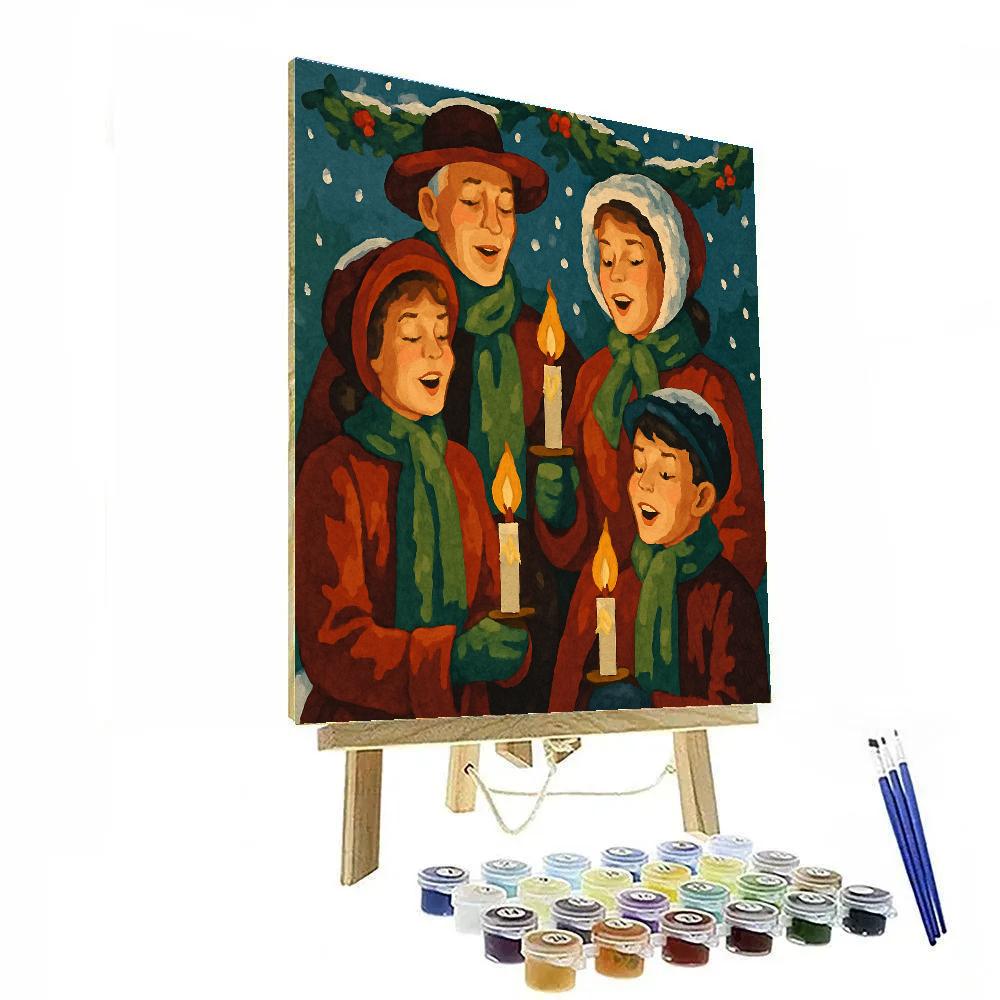 Candles And Caroling Cheer Paint by numbers kits