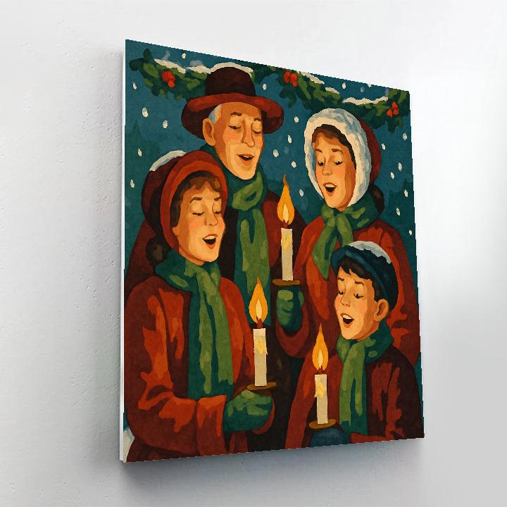 Candles And Caroling Cheer Paint by numbers kits