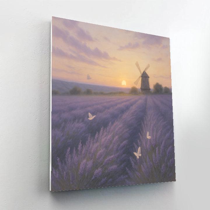 Lavender Field Evening Drift paint by numbers