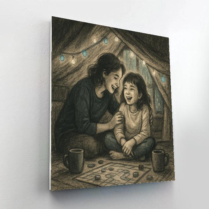 Rainy Day Fort With Mom Painting by numbers kit