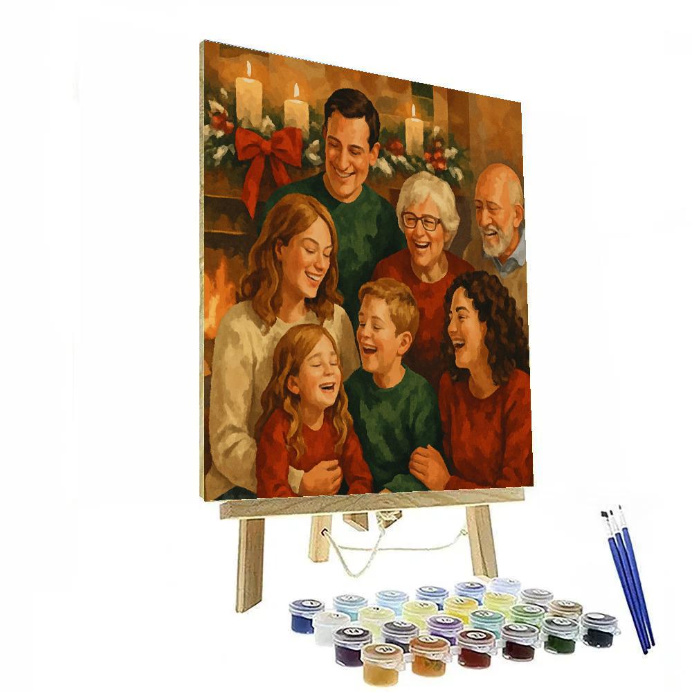 Ribboned Hearthside Gathering paint by numbers