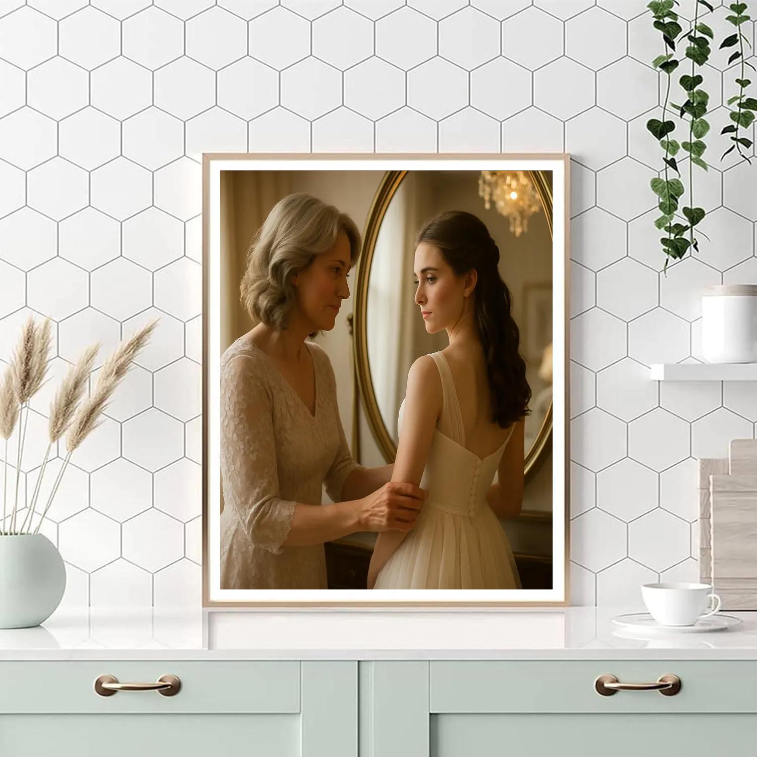 Mother And Daughter Prom Dress Moment Numbered painting kits