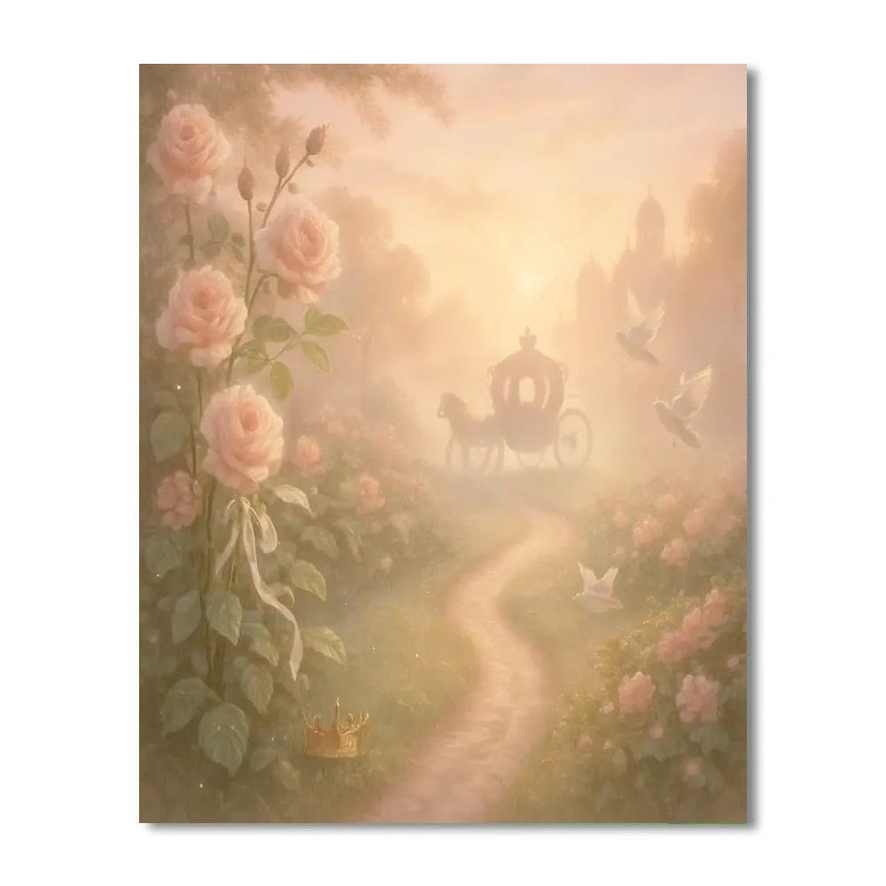 Princess Dawn Carriage Path paint by number