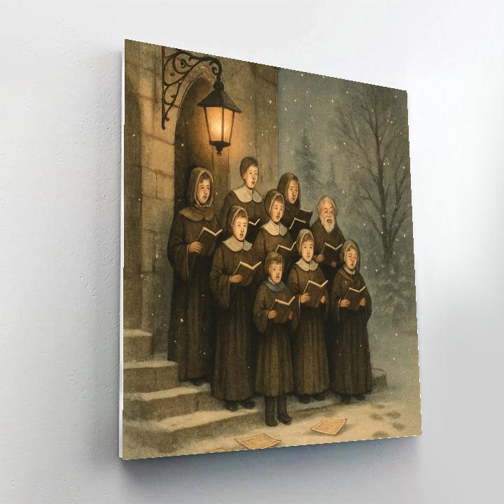 Midnight Choir On Frosted Steps paint by color