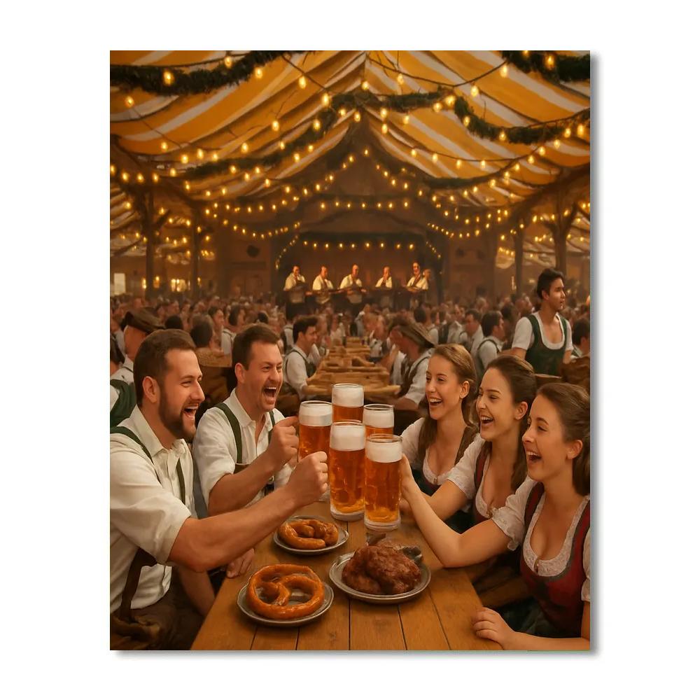 Traditional Oktoberfest Celebration In Munich painting number kit