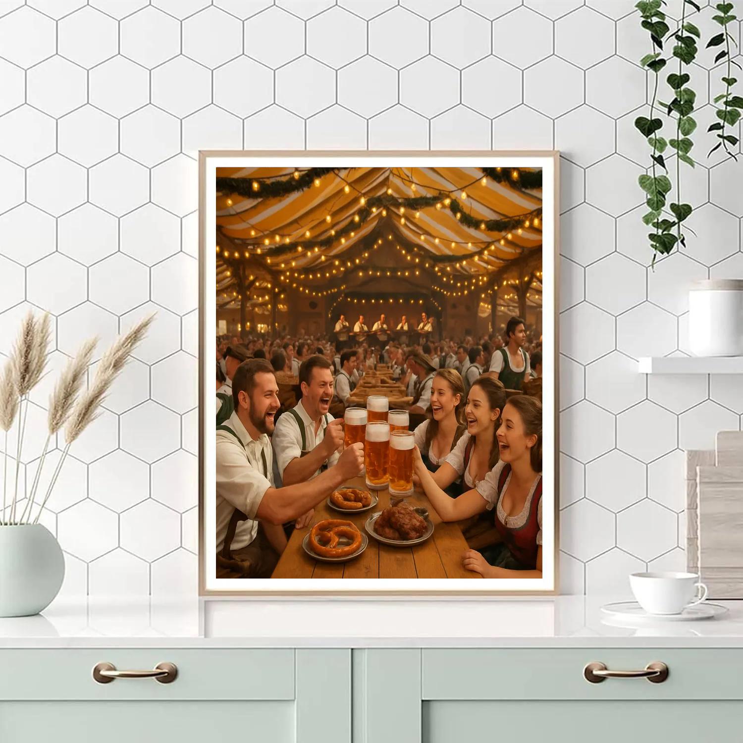 Traditional Oktoberfest Celebration In Munich painting number kit