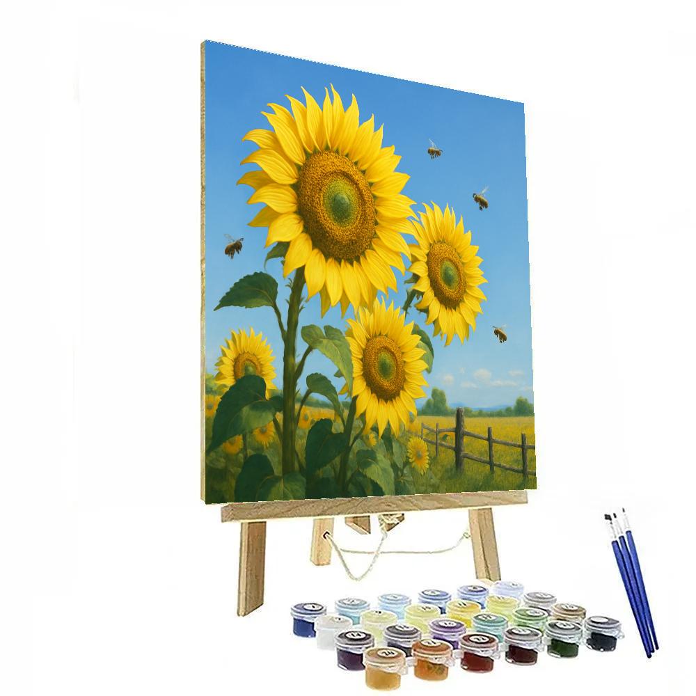 Sunflower Radiant Orbit DIY paint by numbers