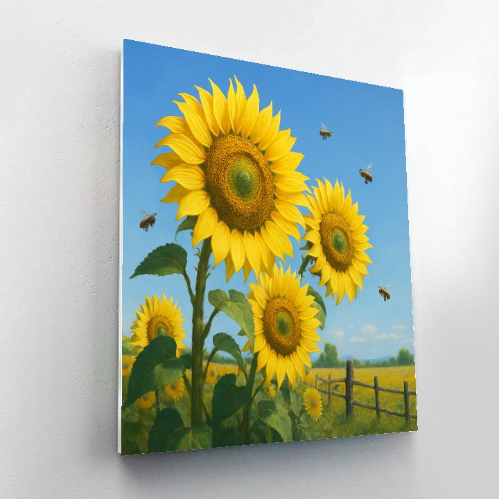 Sunflower Radiant Orbit DIY paint by numbers