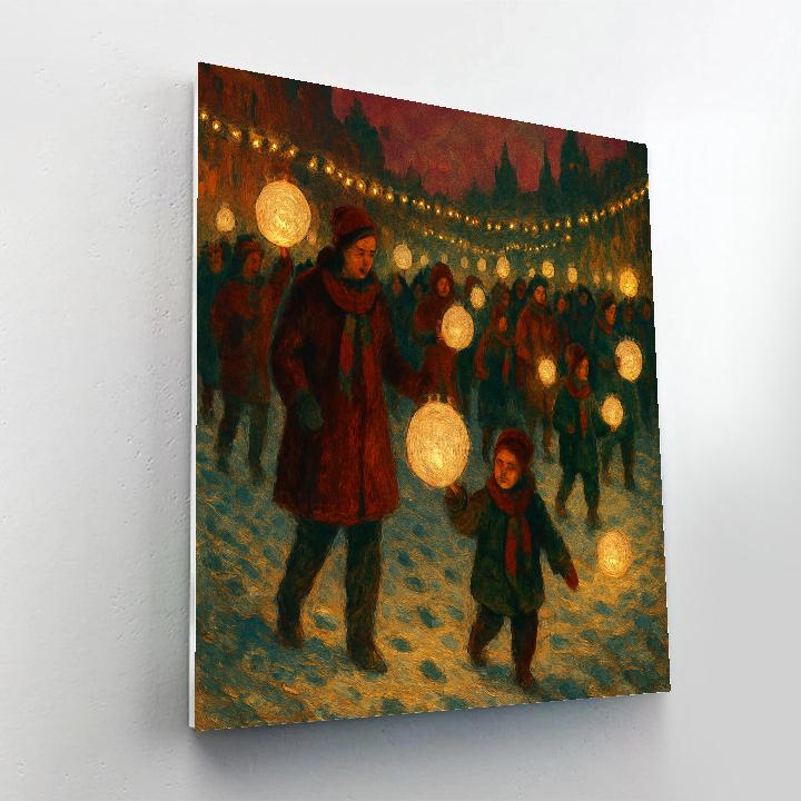 Snow Lantern Festival Parade paint by color