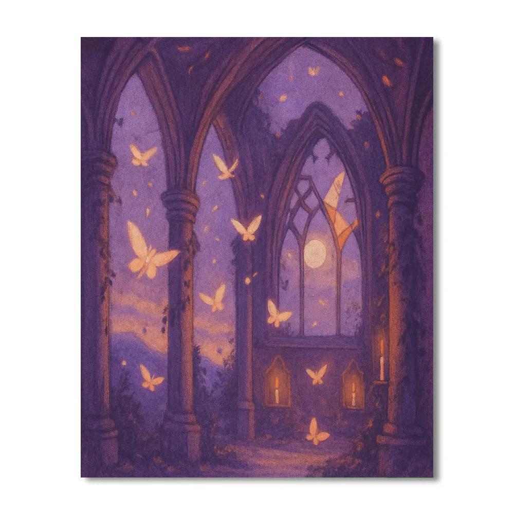Mothlight Chapel Ruins paint by color