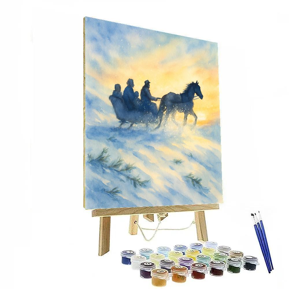 Sleigh Bells Along Frosty Ridge Number painting