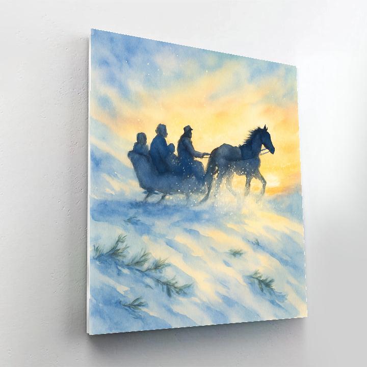 Sleigh Bells Along Frosty Ridge Number painting