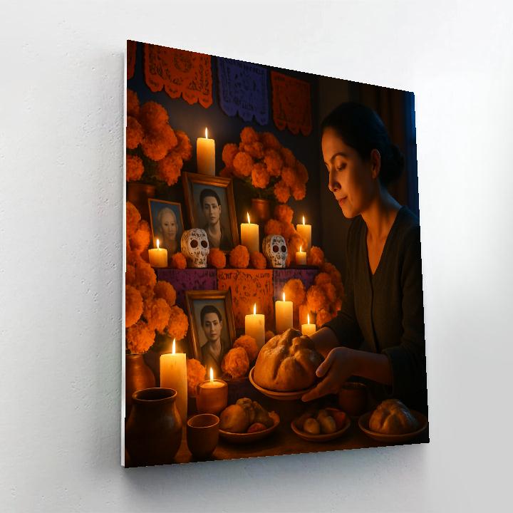 Día De Muertos Traditional Altar Ceremony Paint by numbers art