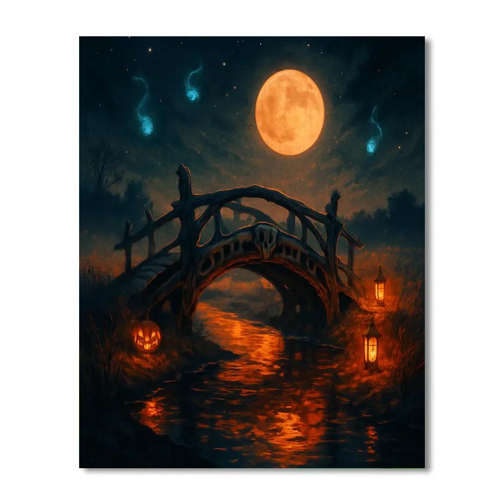 Bonebridge Over Ember Creek paint by numbers