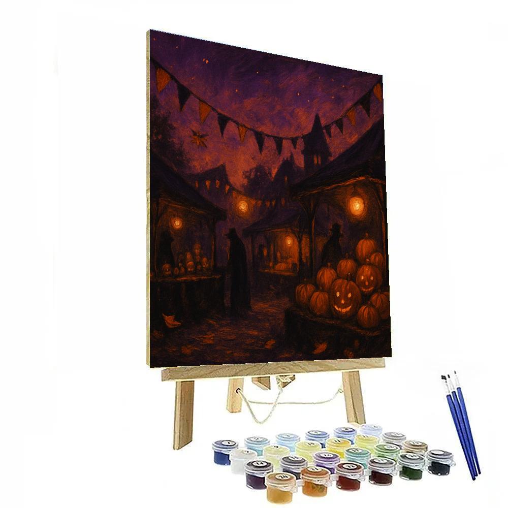 Harrowgate Market Night DIY paint by numbers