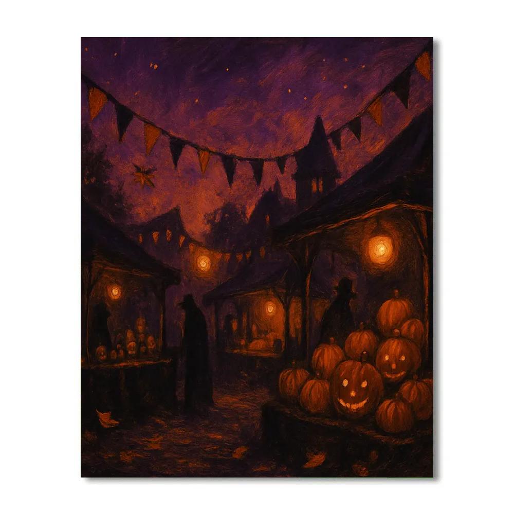 Harrowgate Market Night DIY paint by numbers