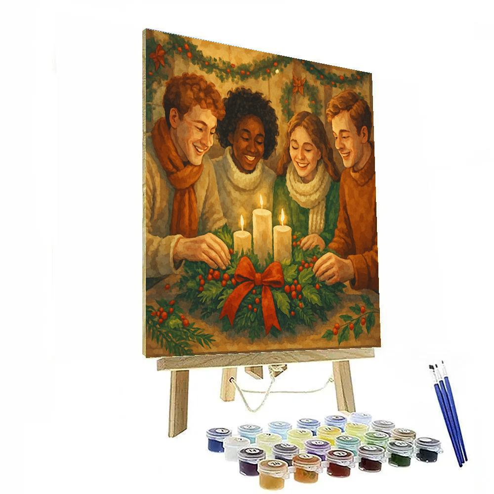 Winter Wreath Crafting Joy Painting by numbers kit