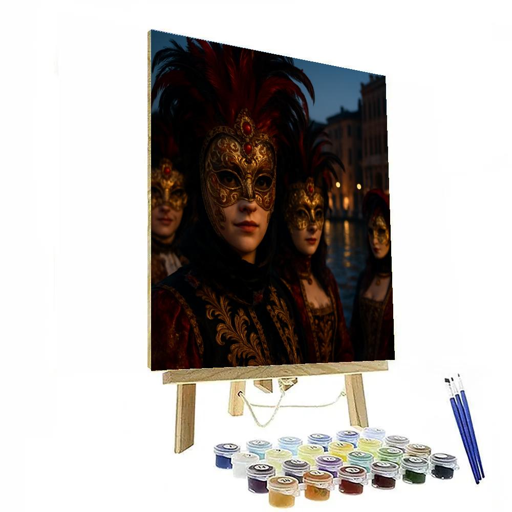 Colorful Carnival Masks At Venice Festival Paint by numbers kits
