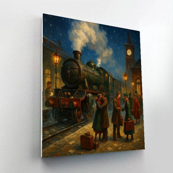 Polar Express Station Gathering paint by number