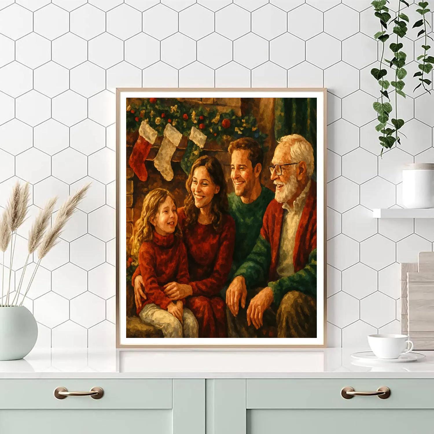 Hearthside Gathering Paint by numbers art