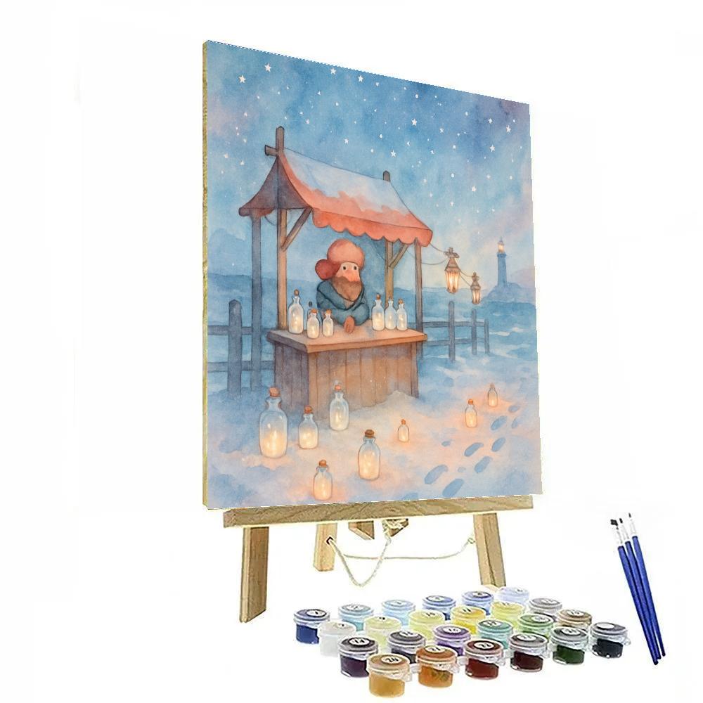 Star Merchant On Winter Pier paint by number