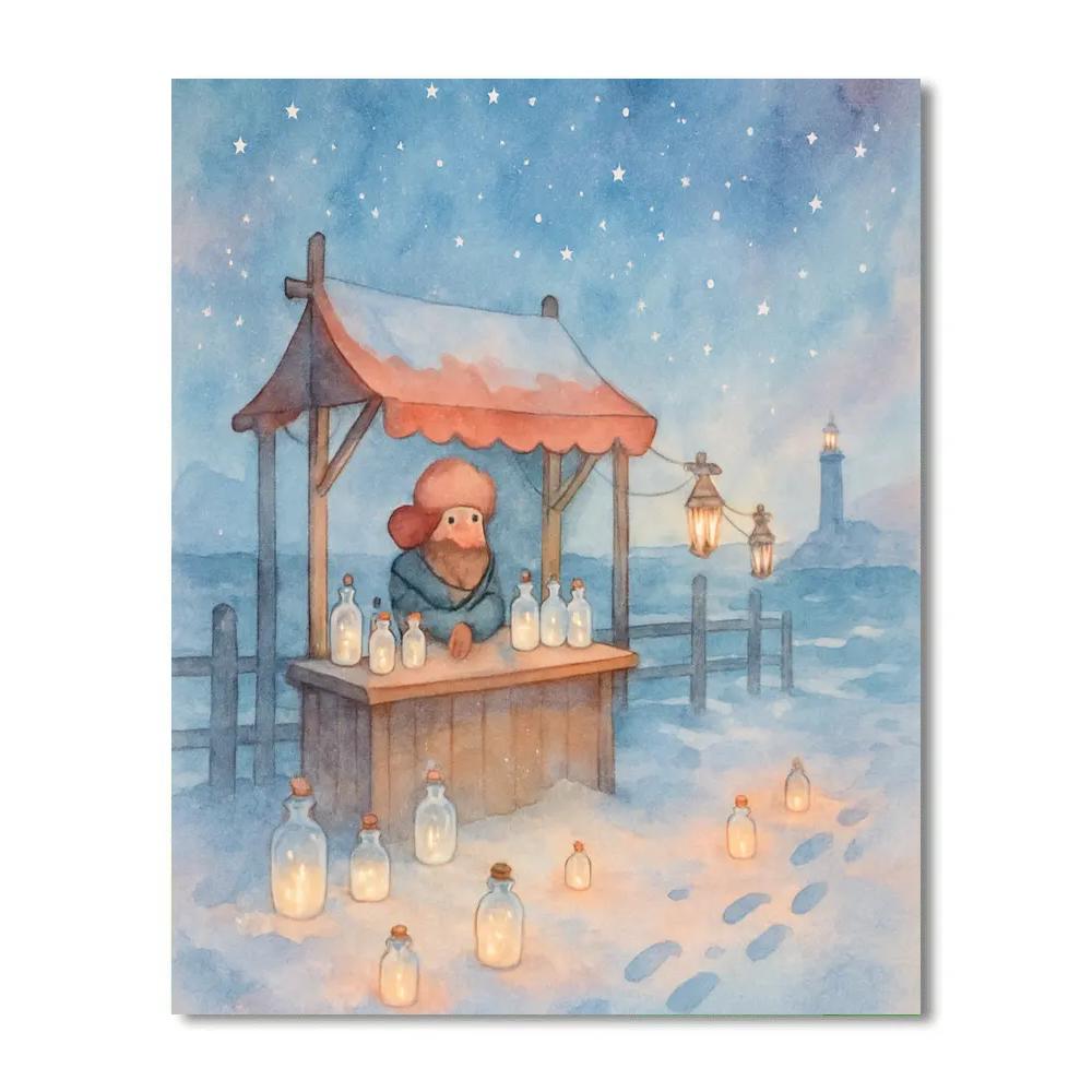 Star Merchant On Winter Pier paint by number
