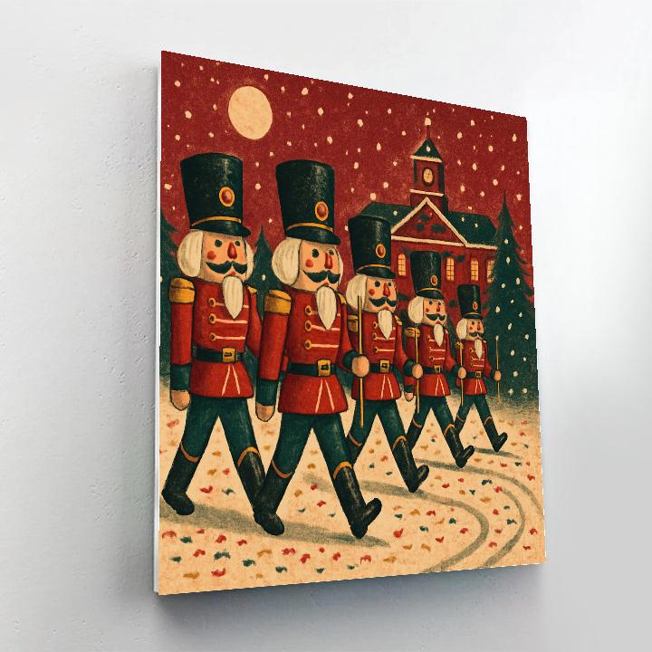 Nutcracker Parade Under Snowfall DIY paint by numbers