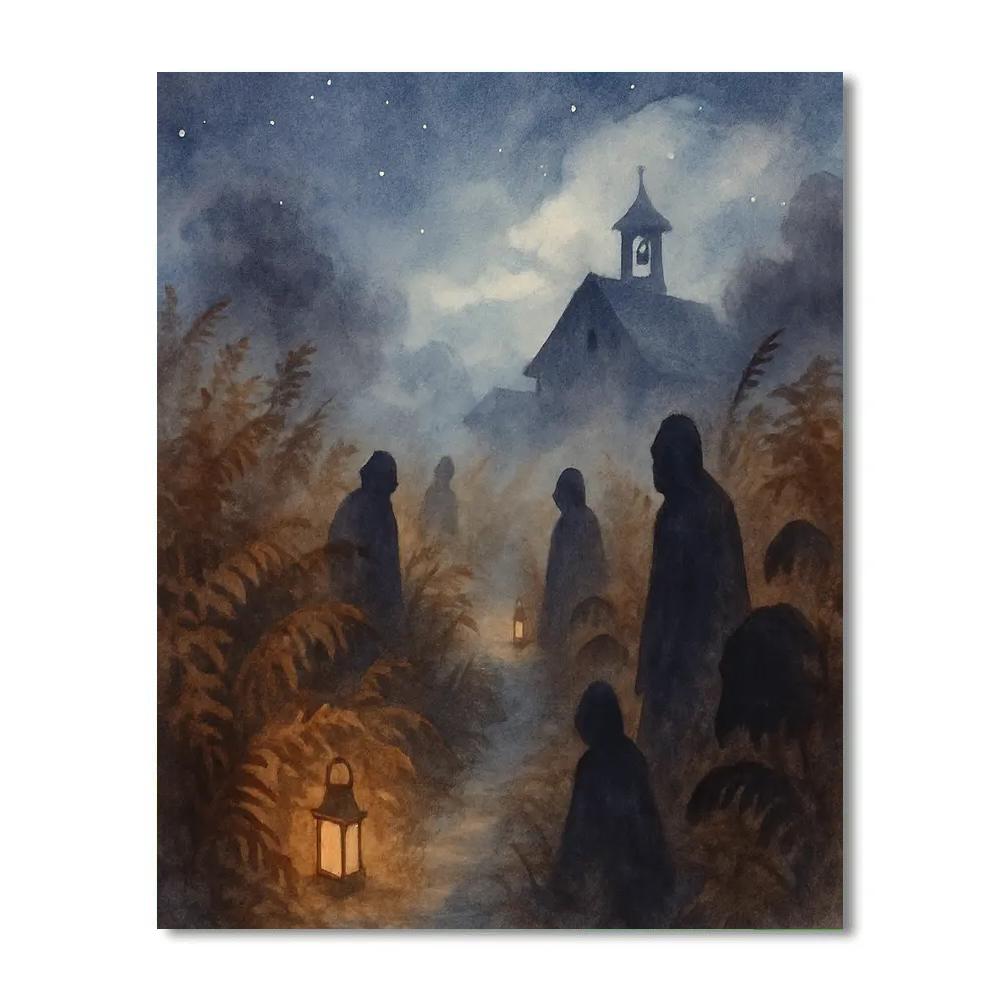 Whispering Bracken Path paint by color