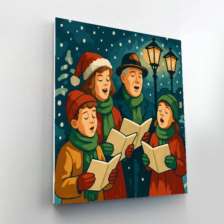 Twilight Caroling Number painting