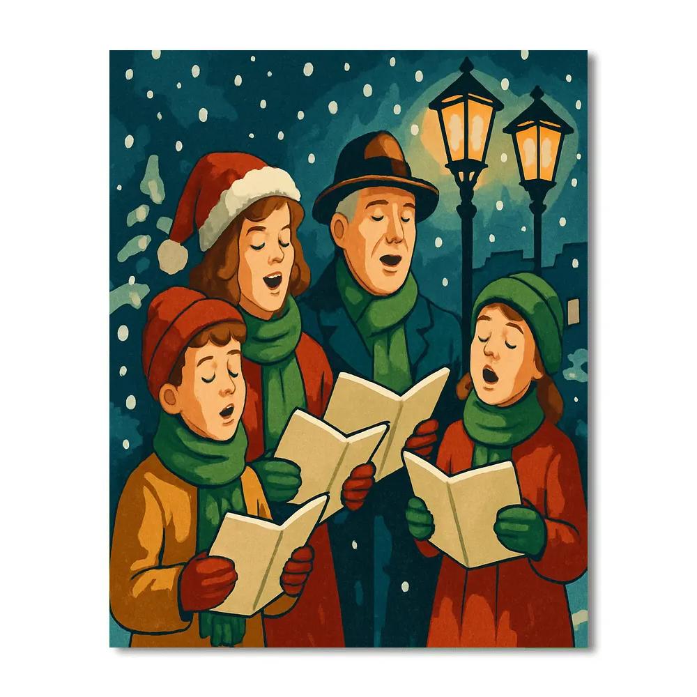 Twilight Caroling Number painting