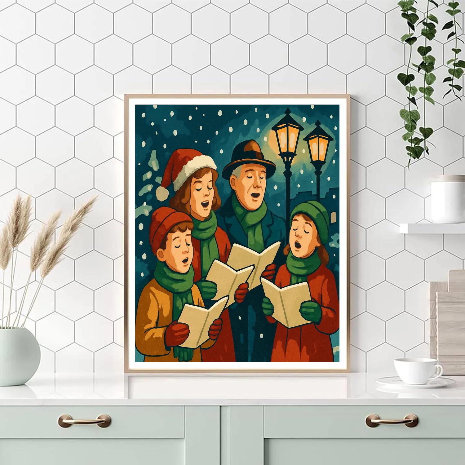 Twilight Caroling Number painting