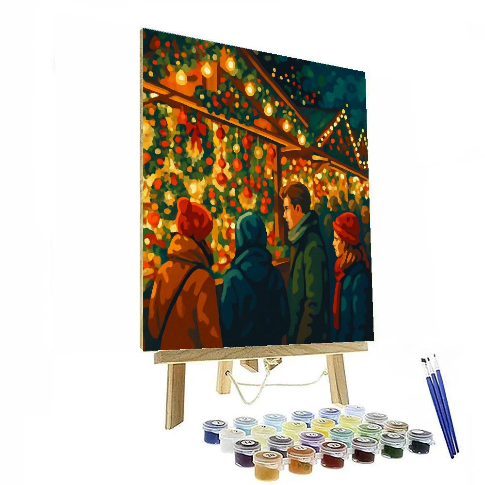 Holiday Market Delight paint by number