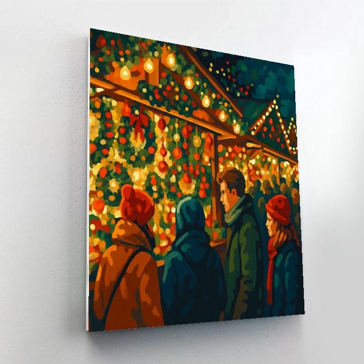 Holiday Market Delight paint by number
