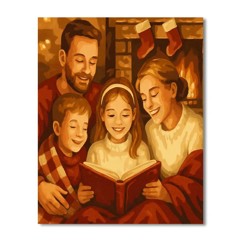 Cozy Fireside Story Paint by numbers kits