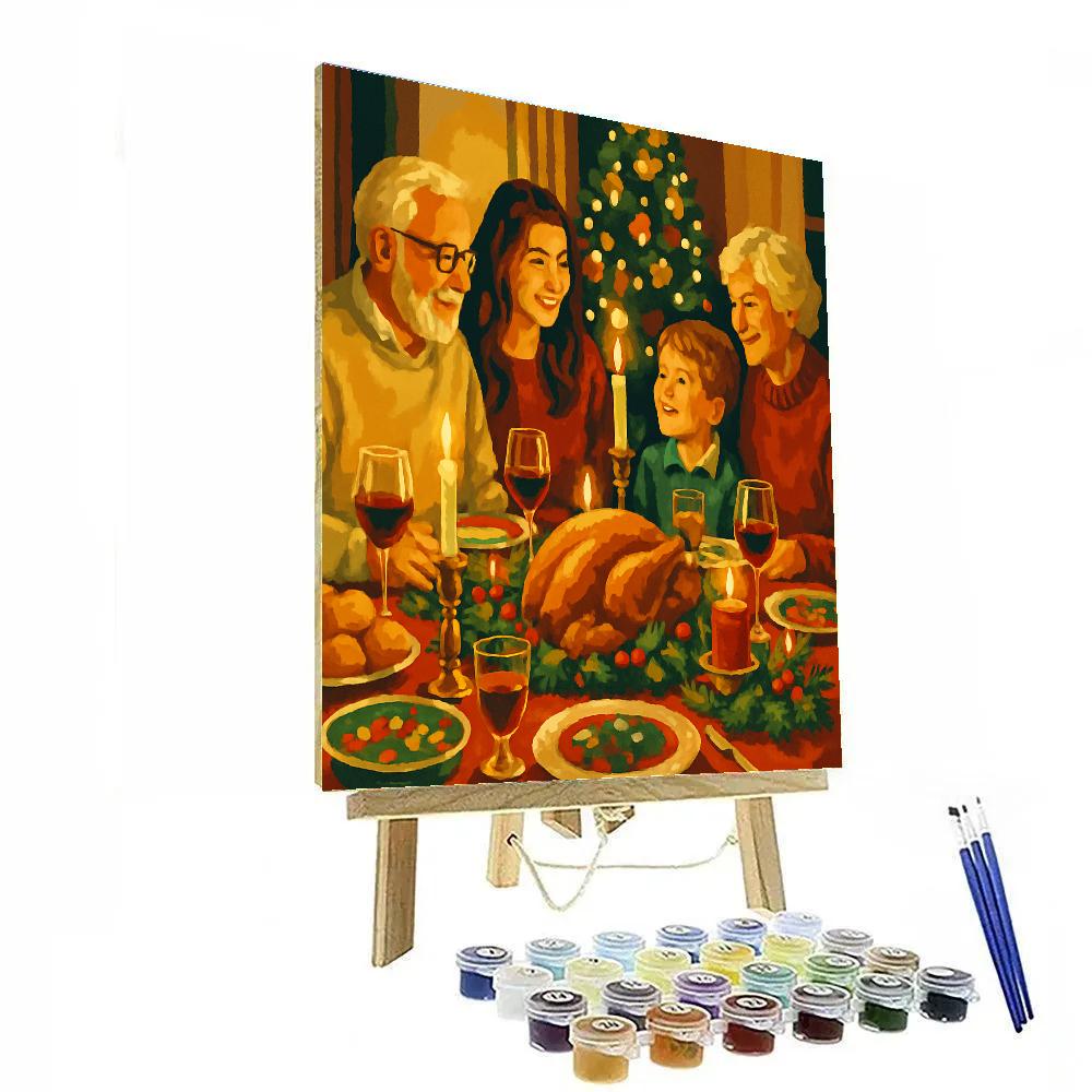 Snowy Evening Feast Paint by numbers kits