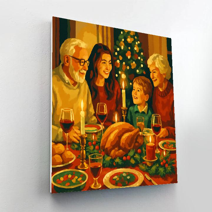 Snowy Evening Feast Paint by numbers kits
