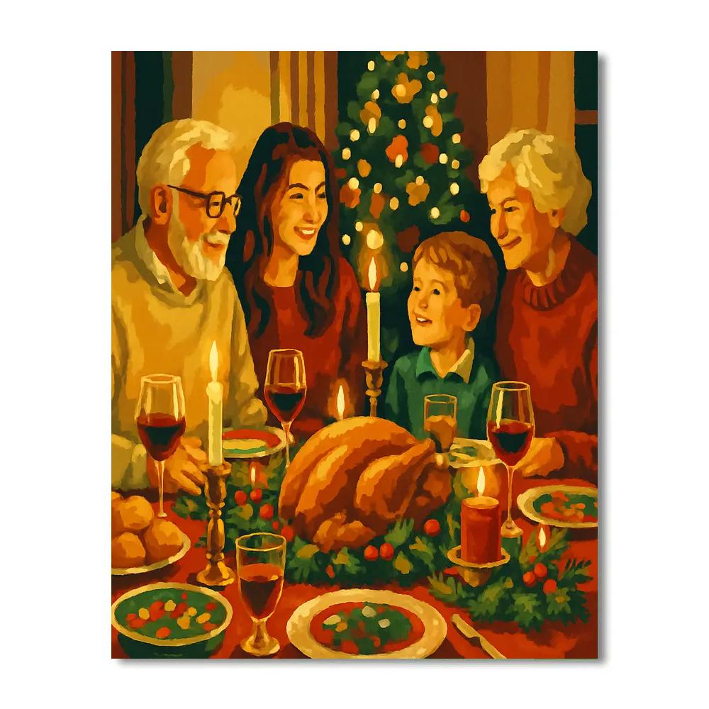 Snowy Evening Feast Paint by numbers kits