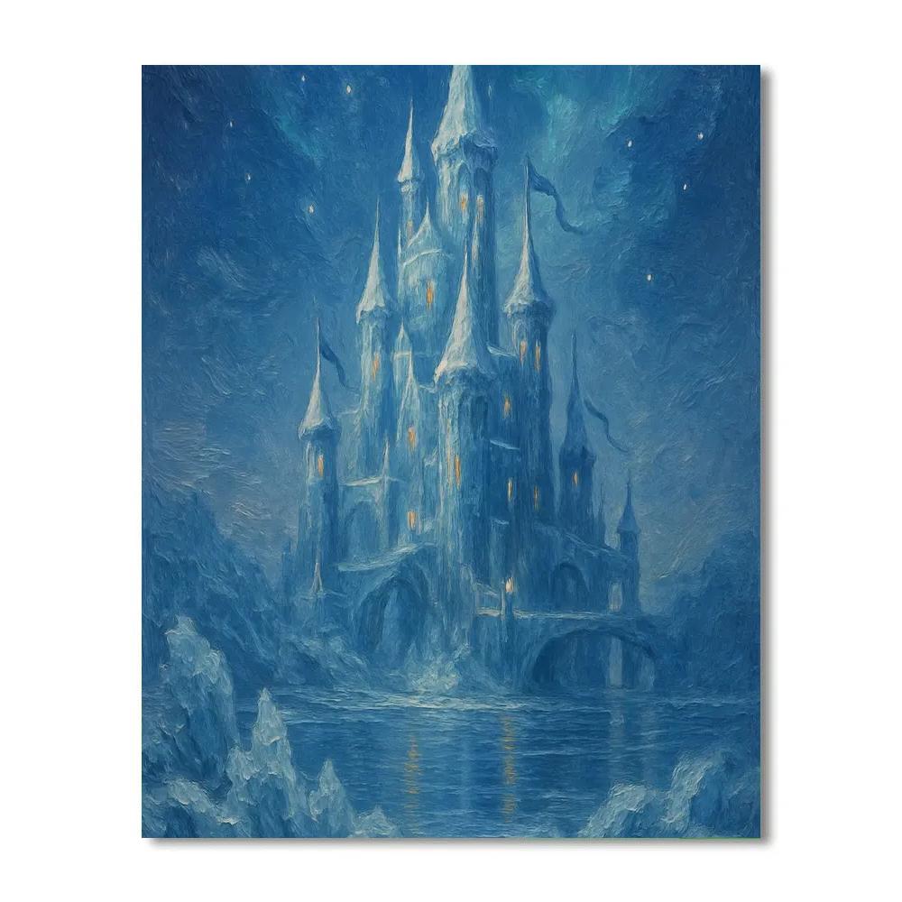 Fabled Ice Castle Twilight Numbered painting kits