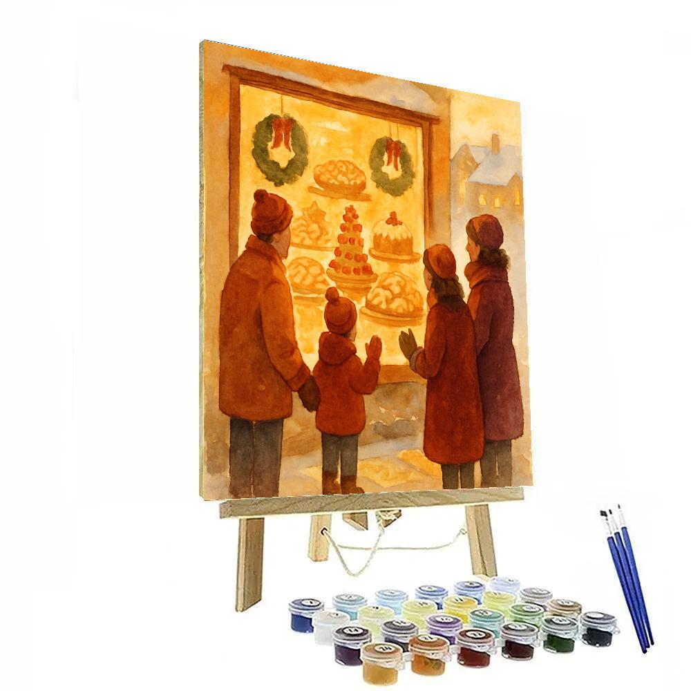 Warm Bakery Window Morning Paint by numbers art