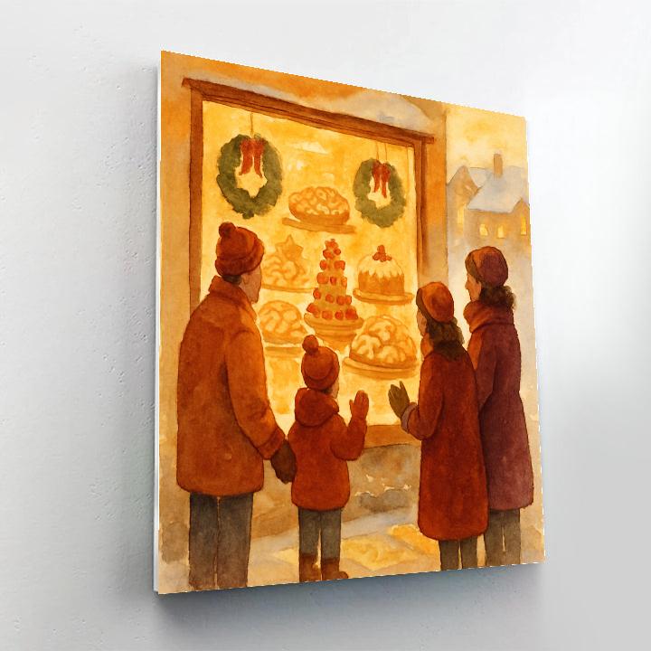 Warm Bakery Window Morning Paint by numbers art