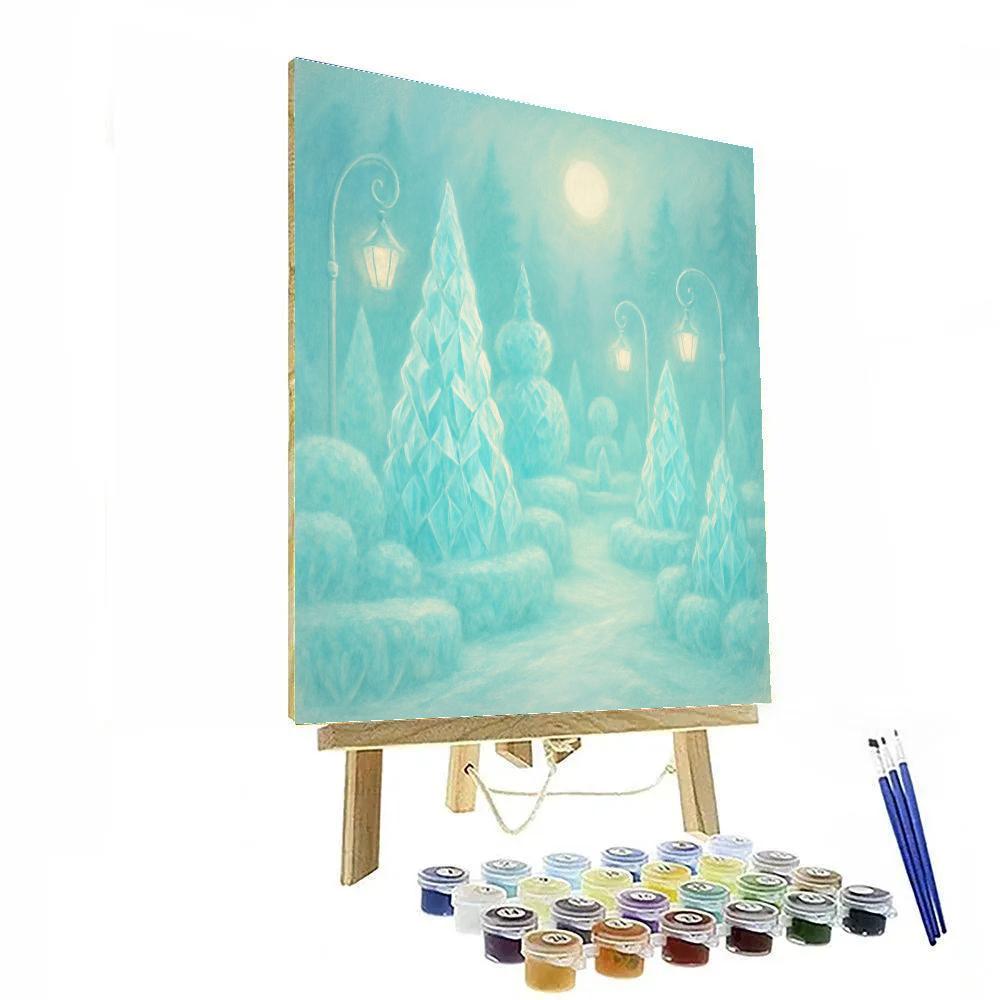 Lanterned Ice Garden Retreat paint by color